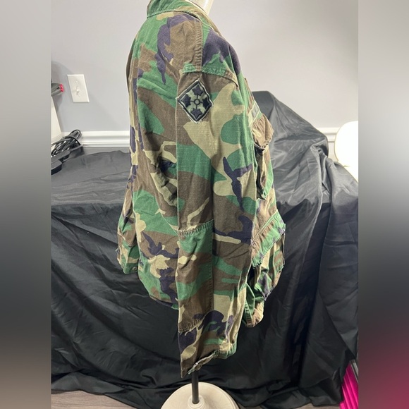 American Apparel U.S “Army Ranger” Hot Weather Woodland Camouflage Jacket Large - Picture 8 of 12